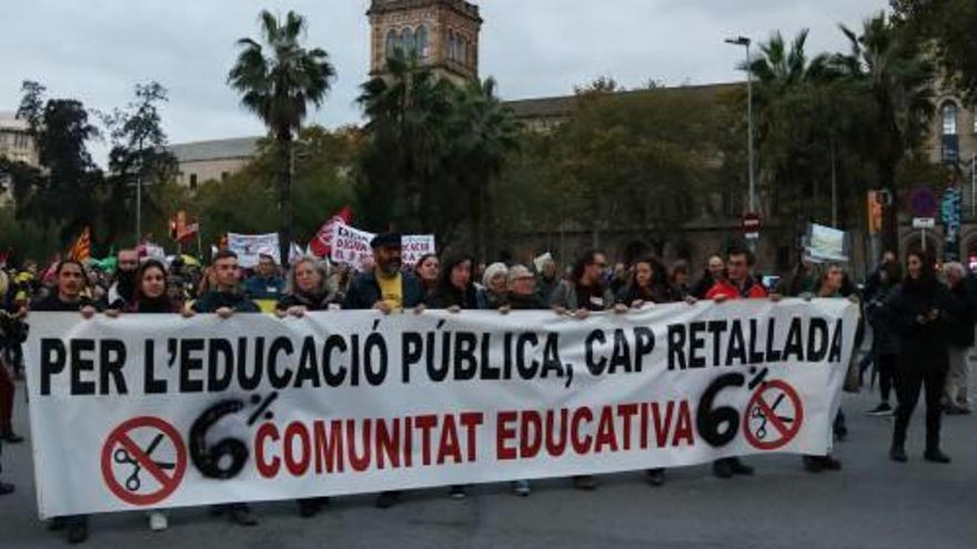 Imatge de la manifestació d&#039;ahir a Barcelona.