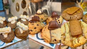Crumbl cookies de Happy Hippo, Kinder bueno y galleta Lotus.