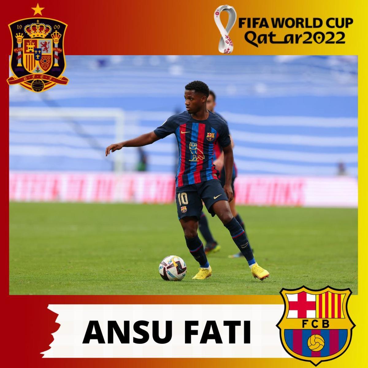 Ansu Fati, una de las dudas hasta el último momento, será una de las referencias ofensivas de España en Qatar