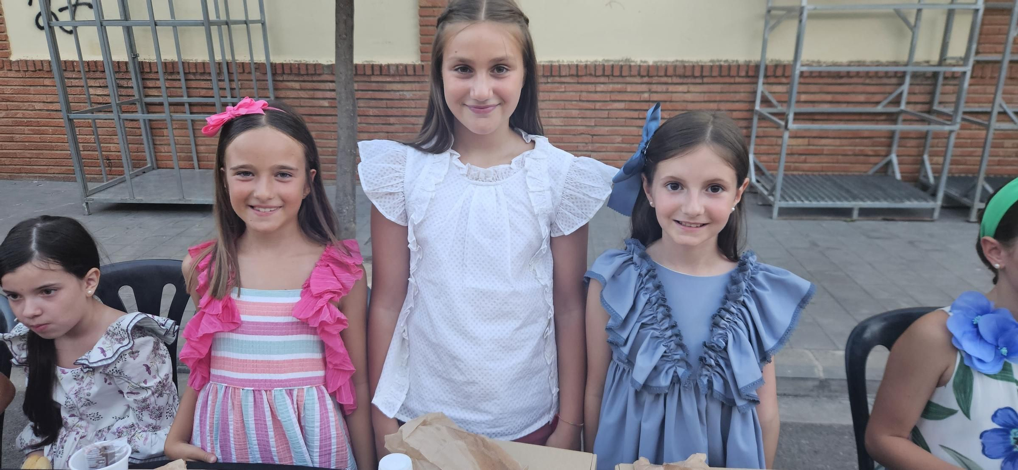 Candidatas a Fallera Mayor Infantil de València 2025 en la "punxà"
