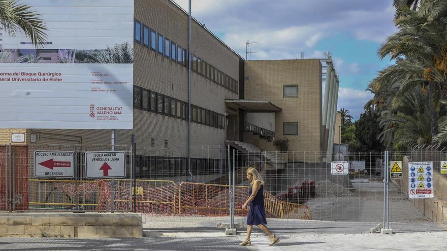 El bloque quirúrgico del Hospital General de Elche reanuda las obras con 2,2 millones