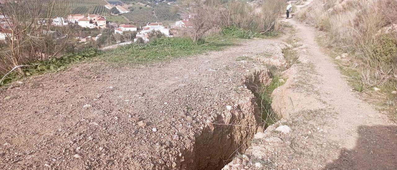 La senda peatonal junto a Colmenarejo, susceptible de mejora.