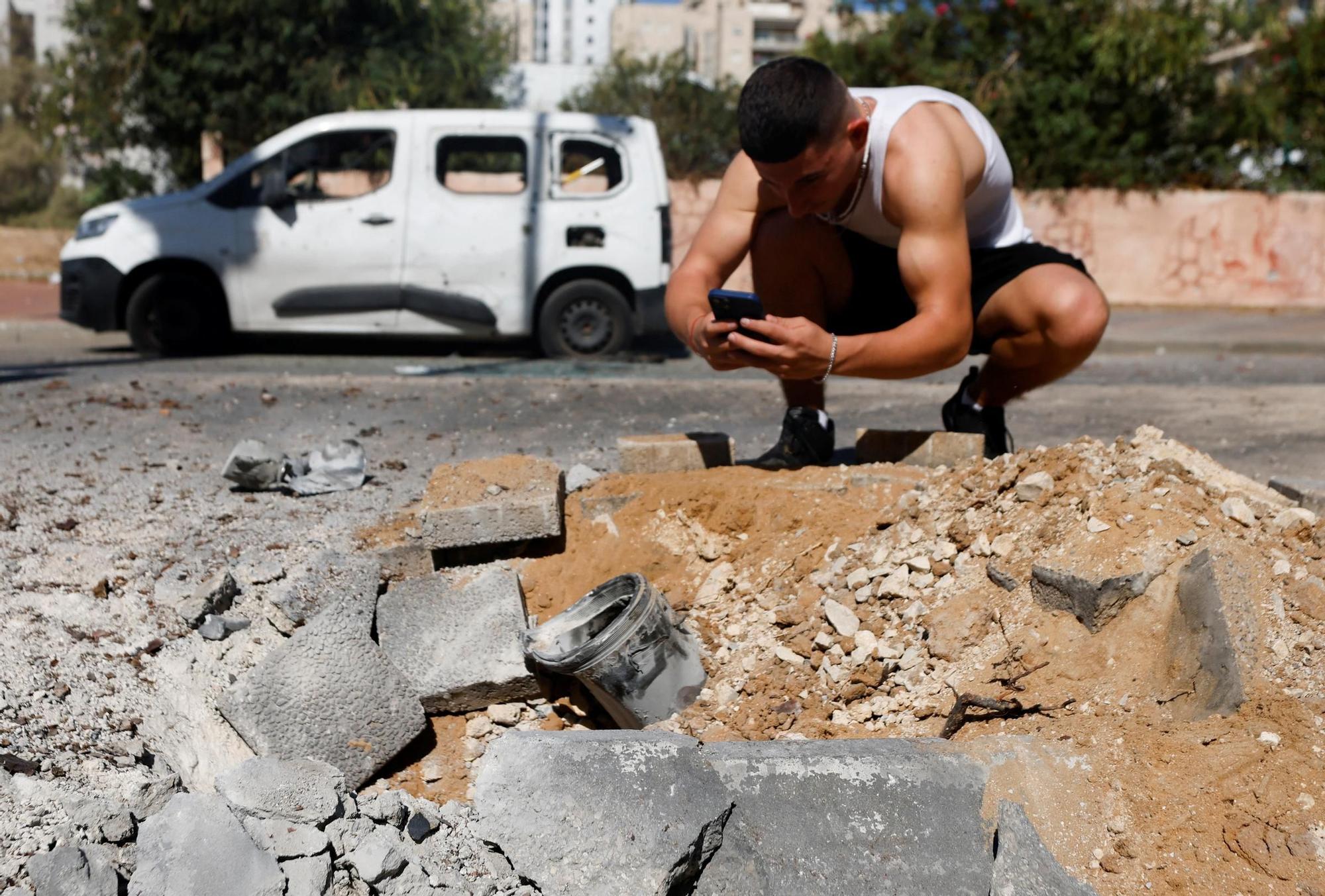 Ataque procedente de la Franja de Gaza en Ashkelon, Israel.