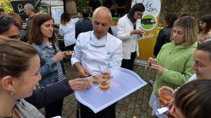 La presentación gastronómica en los jardines. // Gustavo Santos