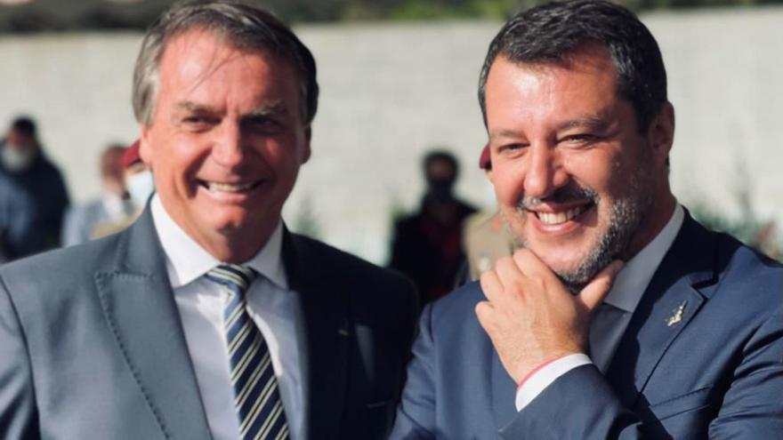 Bolsonaro y Salvini se reúnen en medio de protestas en Italia