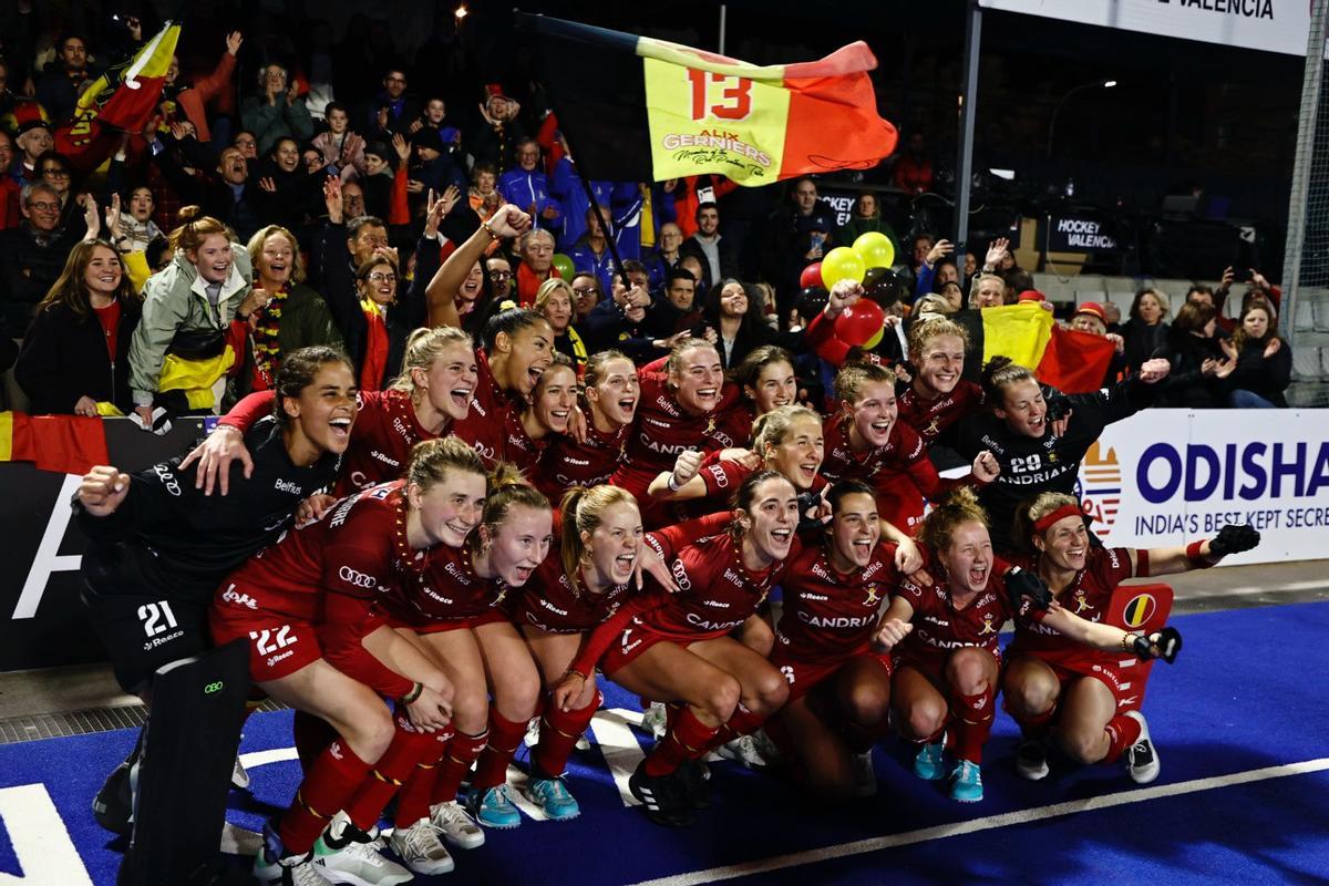 Bélgica celebra su victoria en la final del Preolímpico