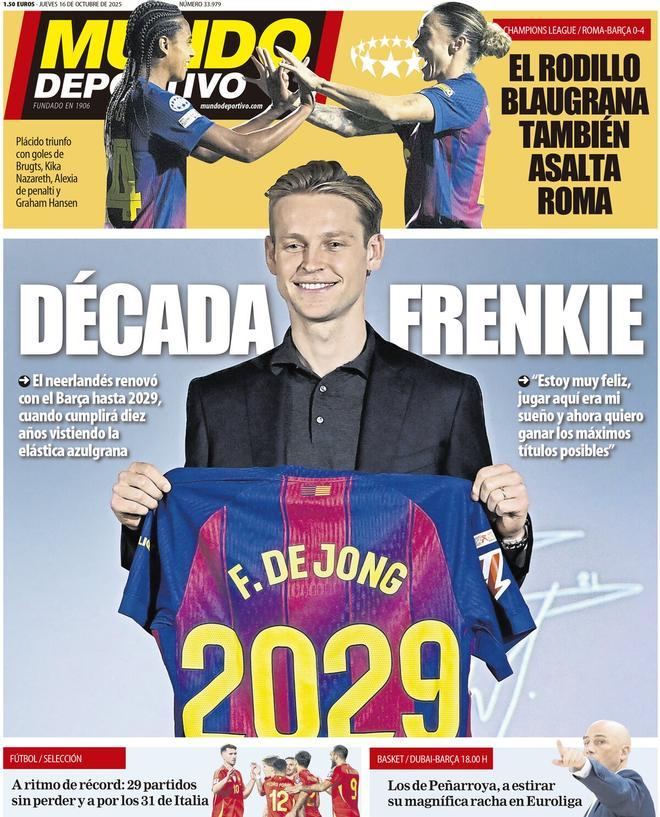 Estas son las portadas de la prensa deportiva de hoy