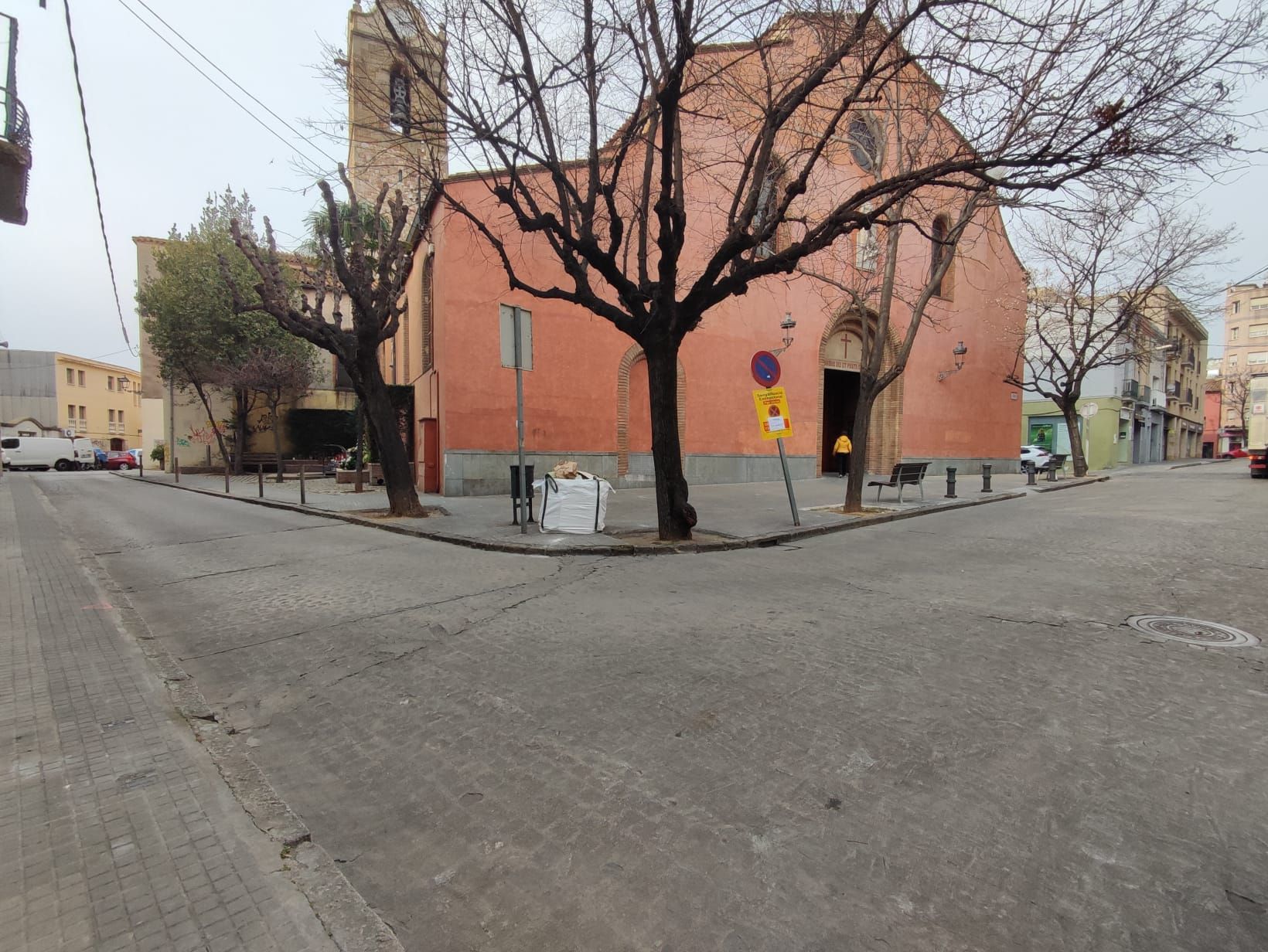 Zona de la Iglesia de San Vicente en Mollet del Vallès