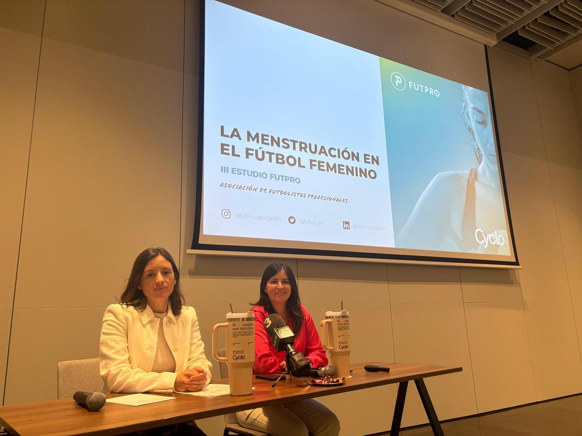 Amanda Gutiérrez y Eugenia Mindurry durante la presentación del III Estudio FUTPRO