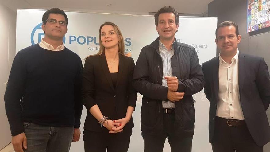 Mulet, Prohens, Company y Fuster, ayer tras la reunión del Comité Ejecutivo del PP.