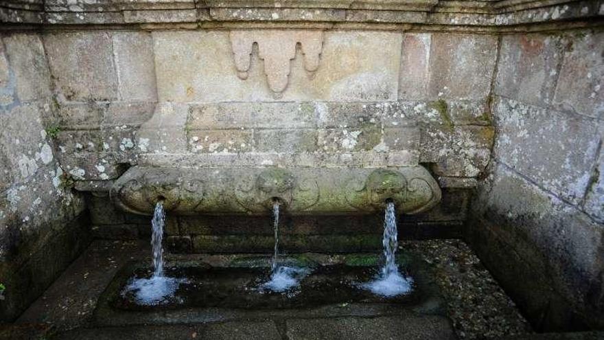 La fuente de Castroagudín sin embargo lleva bastante agua. // I. Abella