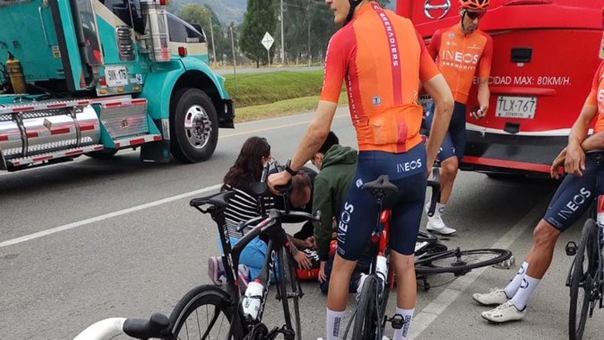 Egan Bernal xoca contra un autobús a Colòmbia mentre entrenava