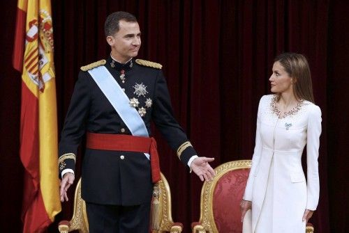 Gestos de cariño entre Felipe y Letizia