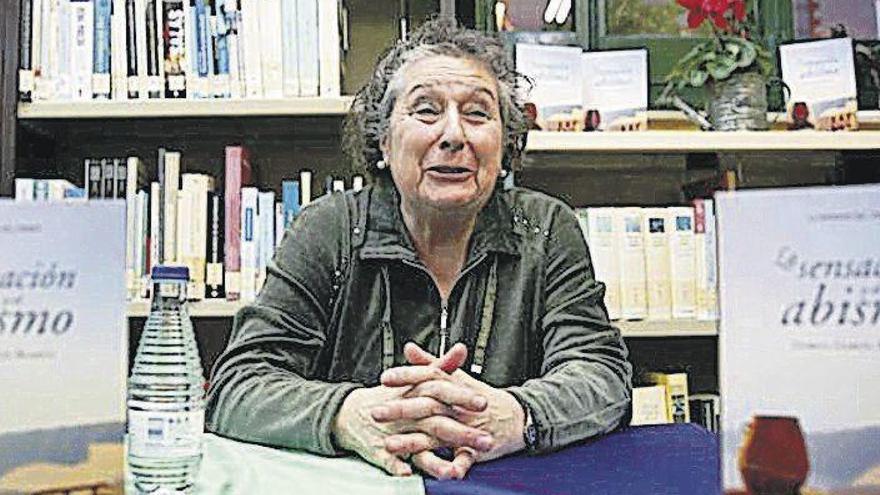 La escritora Dorita García durante una presentación el pasado mes de noviembre.