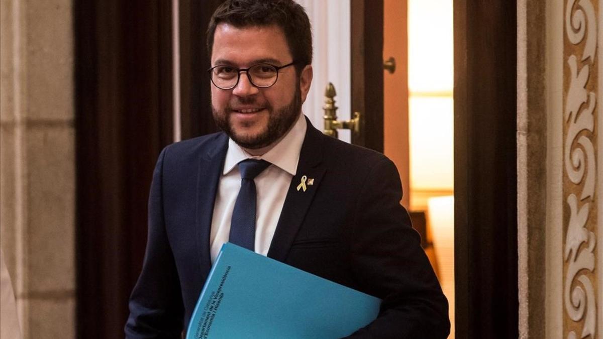 Pere Aragonès, vicepresidente del Govern, en el Parlament