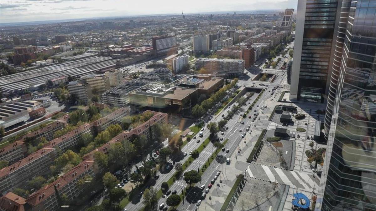 Panorámica desde un edificio de las Cuatro Torres en Madrid