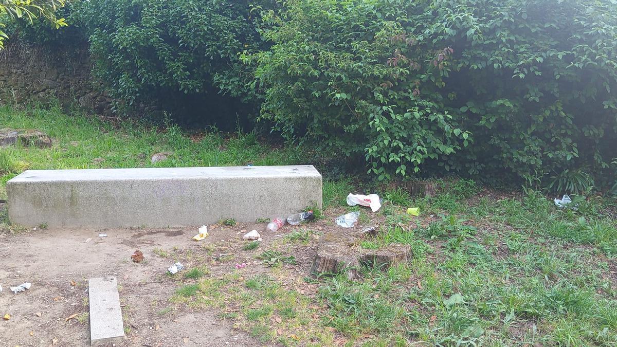 Una de las imágenes aportadas por los vecinos para denunciar la acumulación de basura en Castro de Alobre.