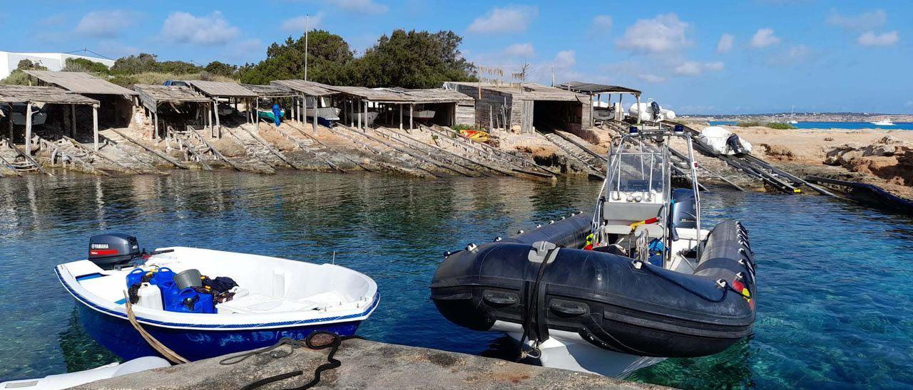 Imagen de archivo de las pateras llegadas a Formentera hace unos días.