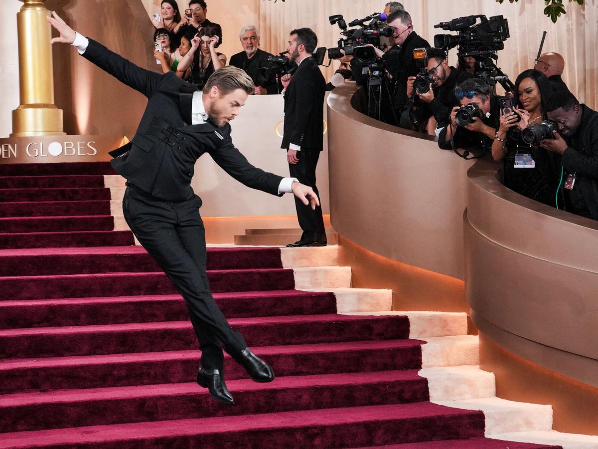 El bailarín estadounidense Derek Hough, en los Globos de Oro 2026