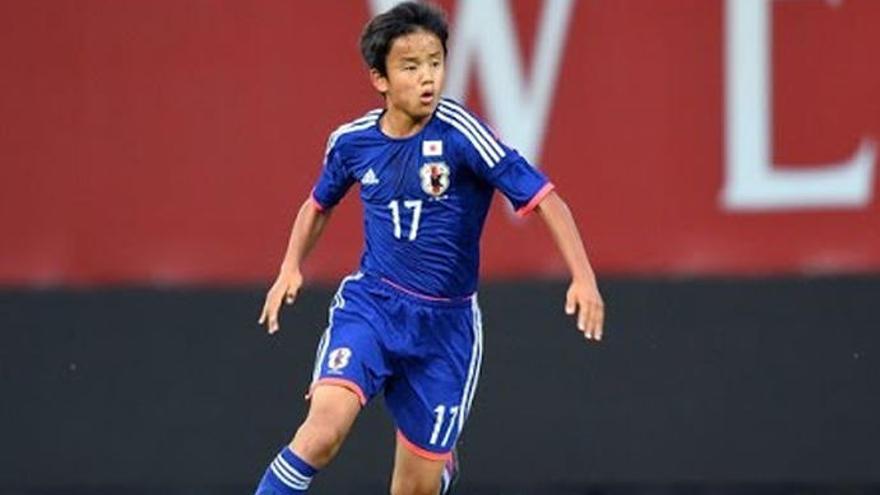 Takefusa Kubo, durante un partido.