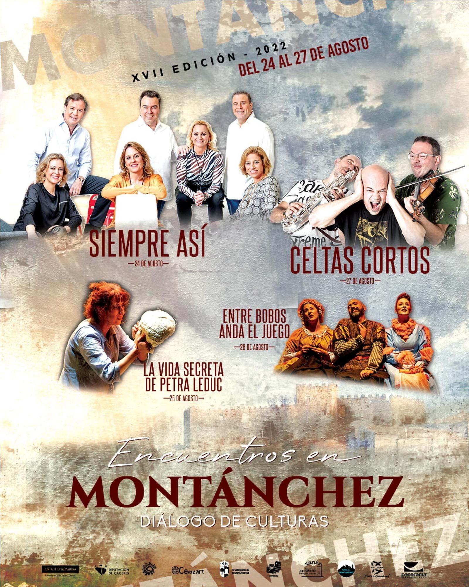 Cartel de la XVII edición de los &#039;Encuentros en Montánchez: Diálogo de culturas&#039;.