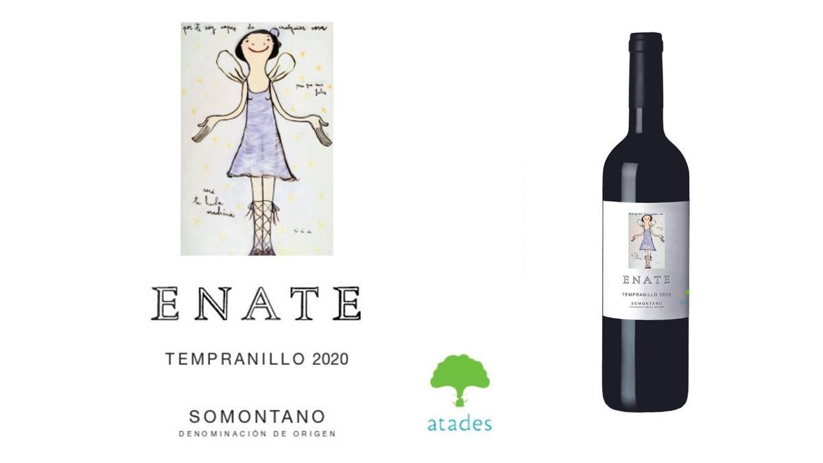 Dibujo realizado por Eva Armisén que aparece en la etiqueta de la botella