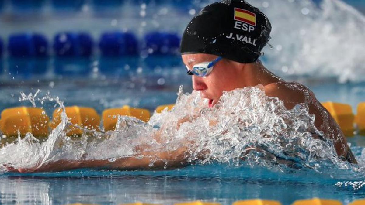La nadadora española Jessica Vall durante una prueba