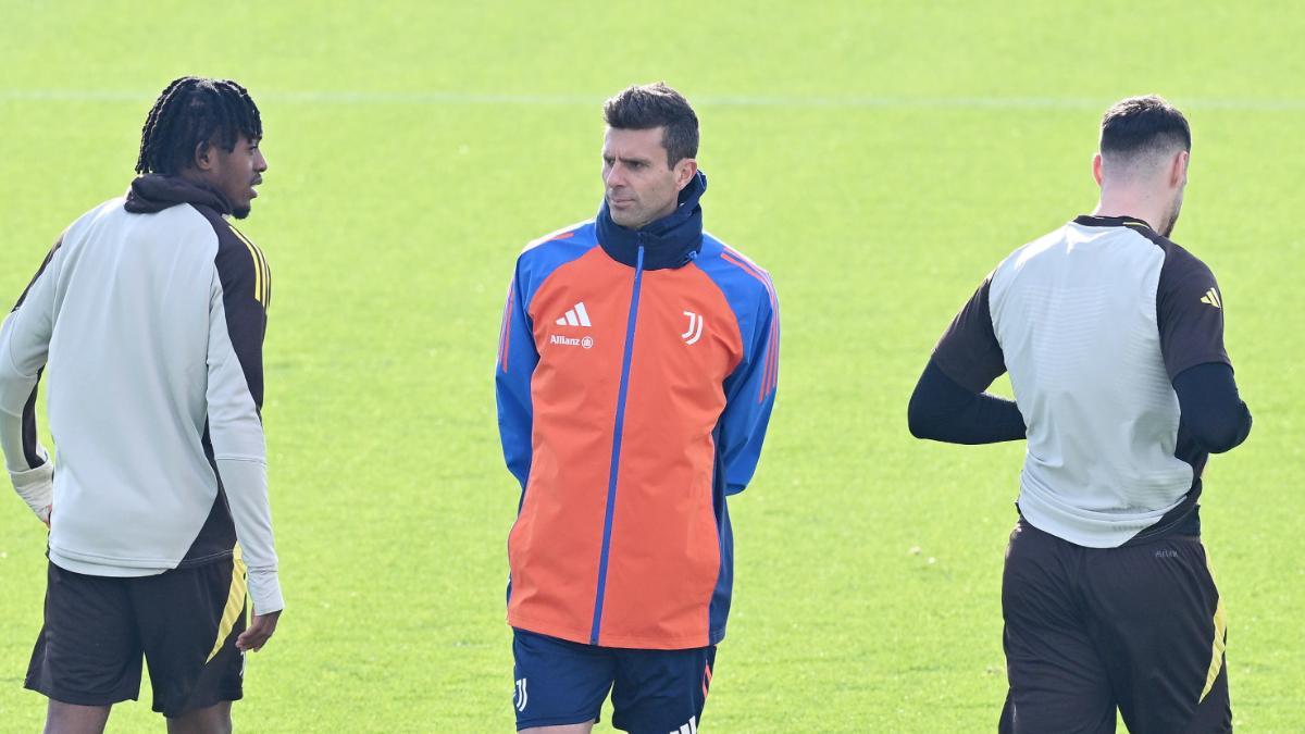 Thiago Motta en el entrenamiento de la Juventus