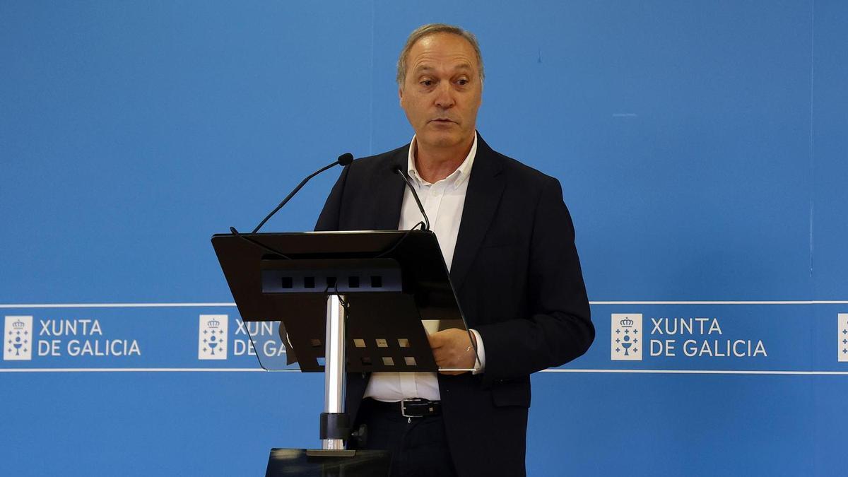 Agustín Reguera, durante un acto como delegado de la Xunta en Pontevedra.