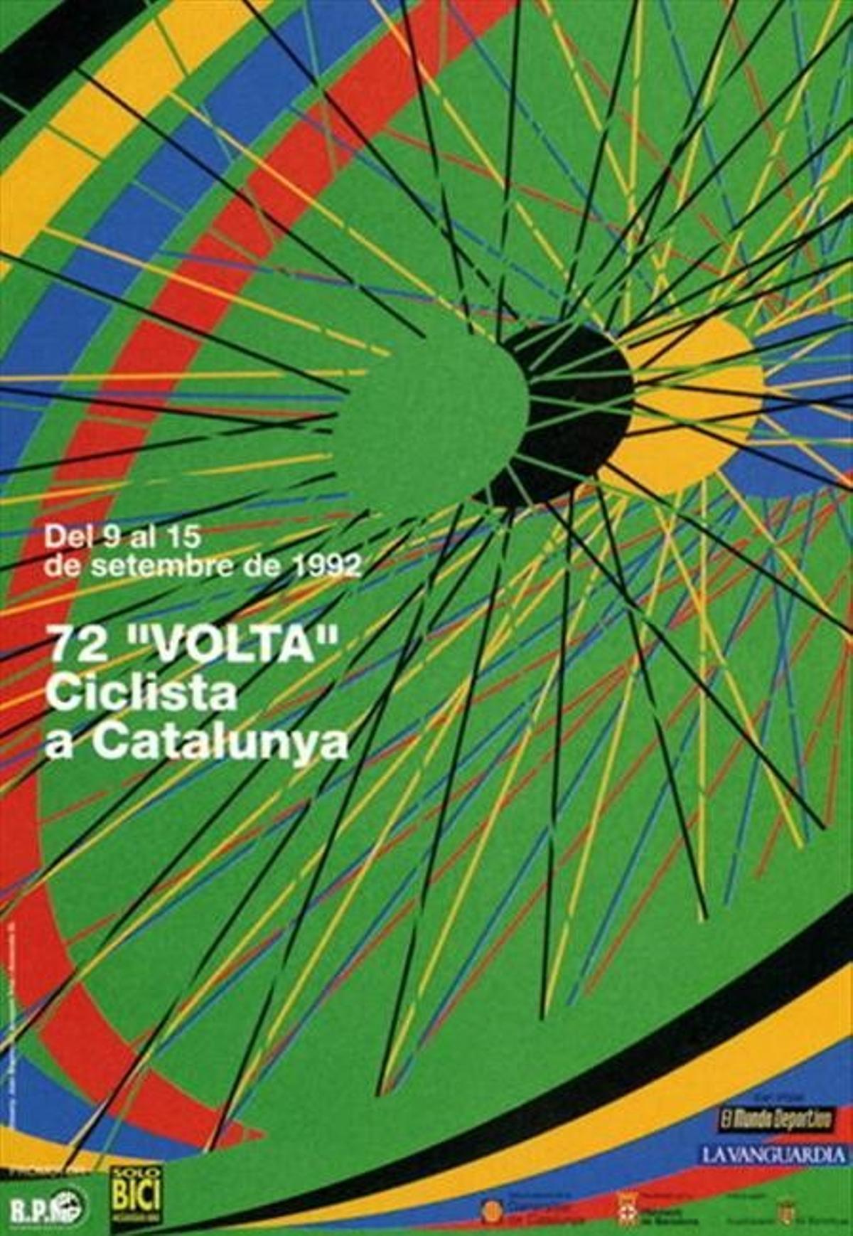 Cartel de la Volta Ciclista a Catalunya de 1992.