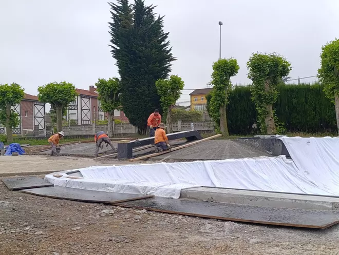 En imágenes: así va la obra del nuevo skatepark de Lugones