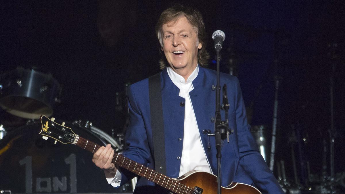 Paul McCartney en un concierto en Tampa, Florida.