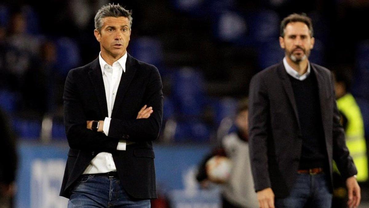 Martí, durante el partido del play-off en Riazor ante el Mallorca