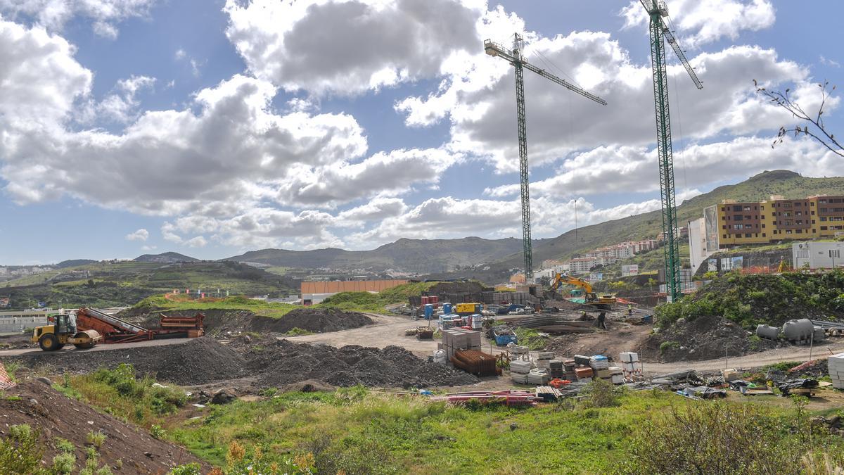 Obras en parcelas de Tamaraceite Sur.
