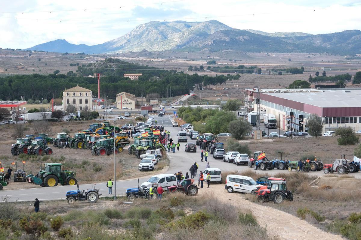 Así ha sido la protesta de agricultores del Alto y Medio Vinalopó en Villena