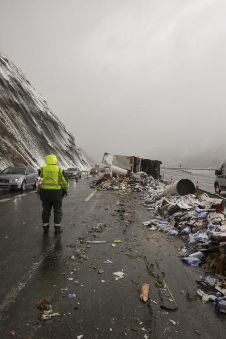 Accidente mortal de un camionero en el Huerna