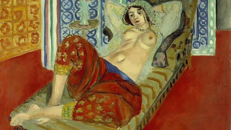 El lienzo Odalisca con pantalón rojo (1921).