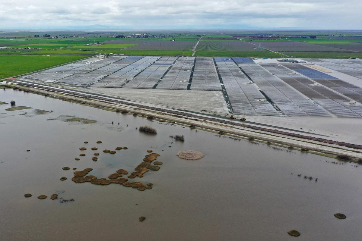 Inundaciones en el condado de Tulare, en California