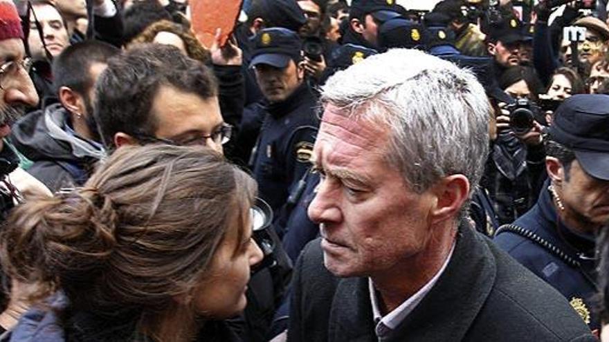 Jorge Vestrynge, durante la protesta.