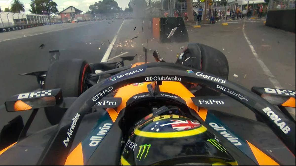 Piastri se ha estrrellado en su vuelta de instalación antes de la carrera