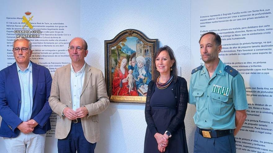 El Museo de Belas Artes de A Coruña incorpora una tabla flamenca del siglo XVI que fue exportada ilegalmente a Italia