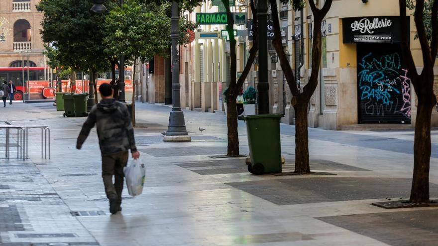 Comercios cerrados en Valencia.