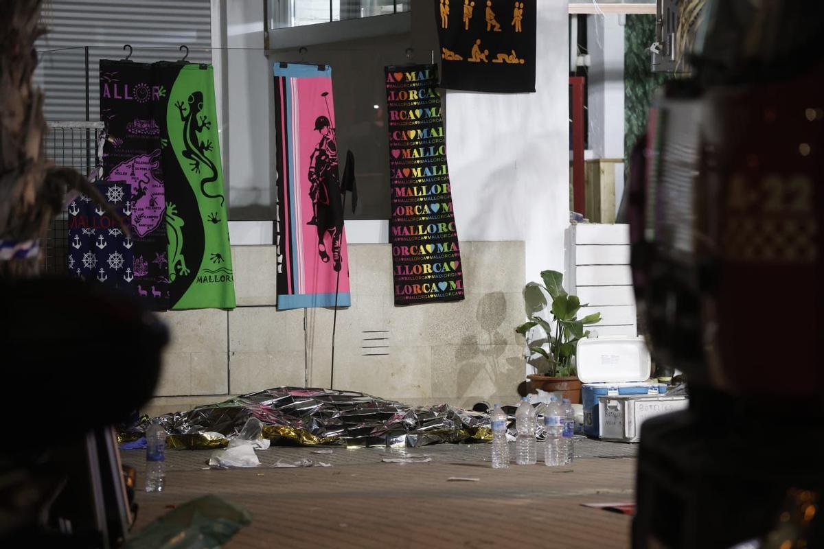 Derrumbe de un edificio en Playa de Palma