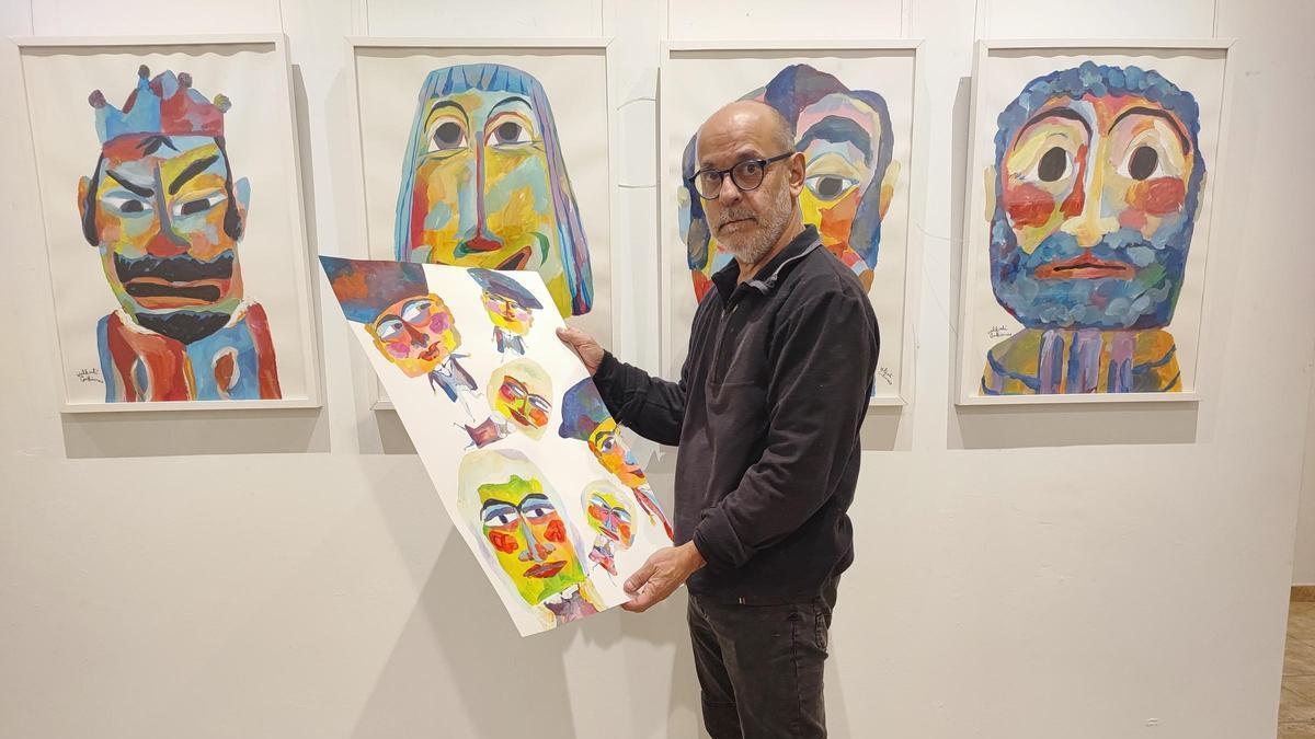 Valentí Gubianas, amb els Nans de l’Ametlla de Merola al darrera i els de Manresa a les mans