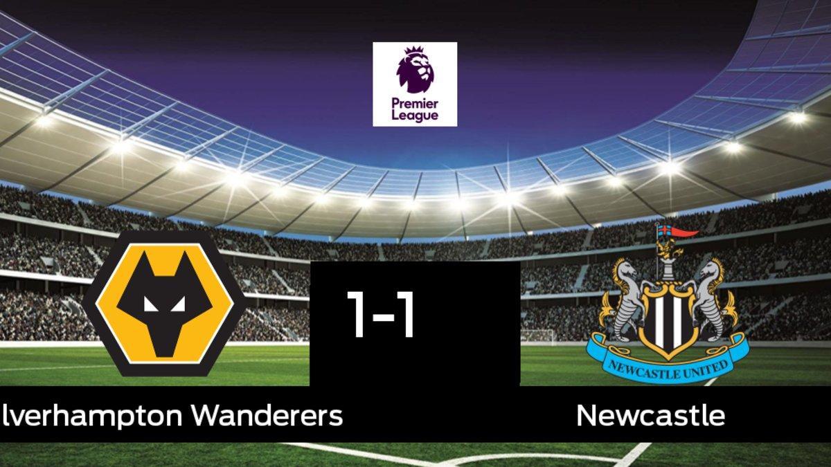 El Wolverhampton Wanderers y el Newcastle empatan (1-1)