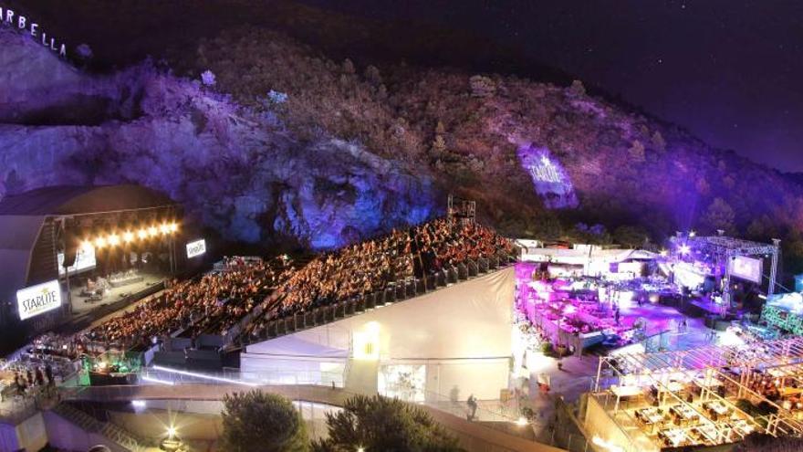 Panorámica de la cantera de Nagüeles de Marbella, donde se celebra el festival Starlite.