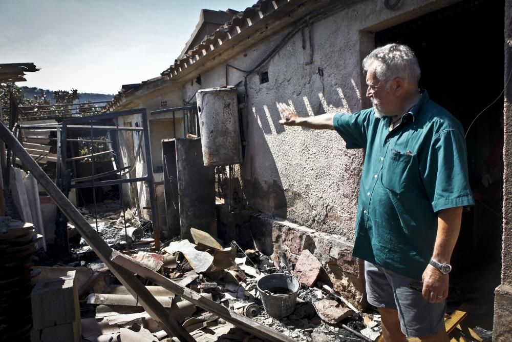 El paisaje tras el incendio de Xàbia y Benitatxell