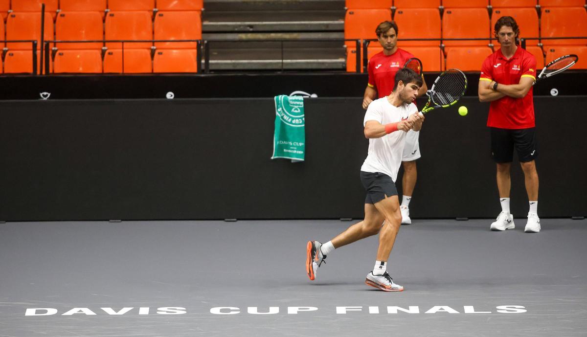 Copa Davis en València: España entrena por segundo día en La Fonteta