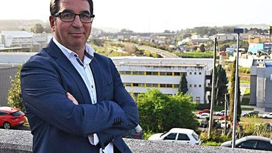 Antonio Rodríguez del Corral, ayer en el campus universitario de Elviña.