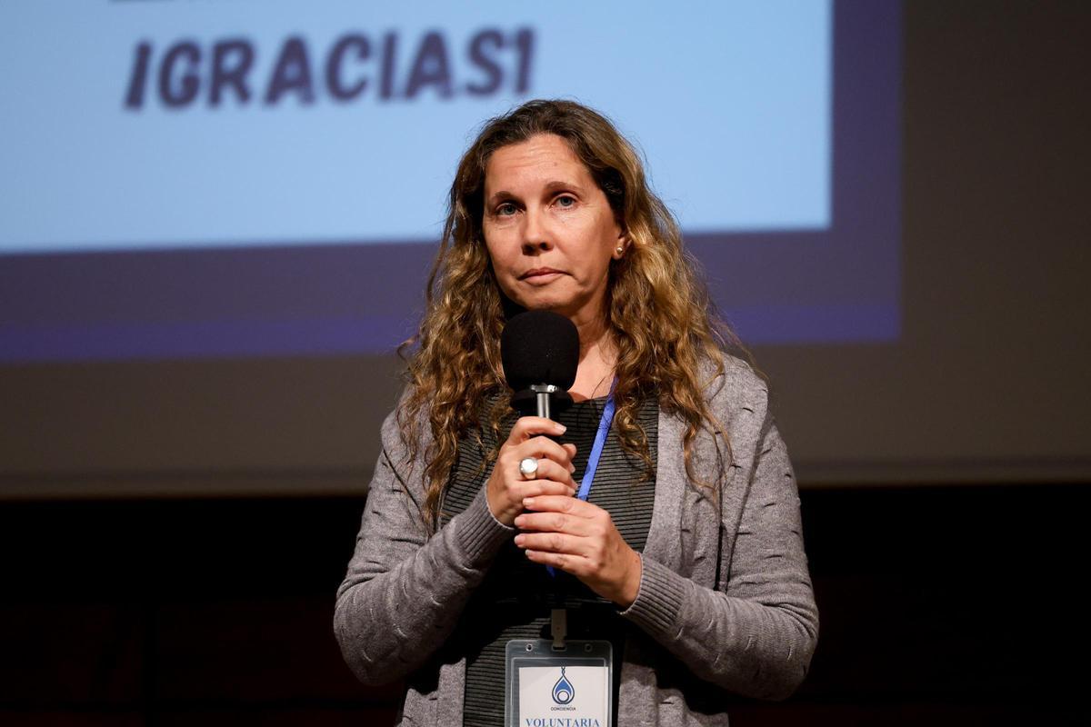 Marisina Marí, presidenta de la Fundación Conciencia Ibiza, en una imagen de archivo en un acto en el Club Diario de Ibiza.